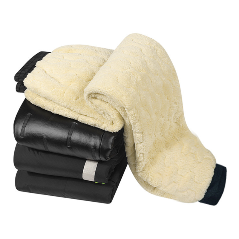 Pantalón Lana en Tejido de Algodón y Poliéster con Interior de Peluche (Calentito, Elegante y Súper Cómodo!)